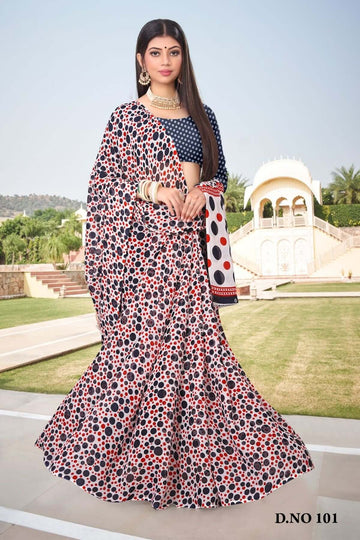 Trendy Printed Georgette Sarees